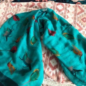 BeautifulTeal Bird Scarf 🧣💙 🦢